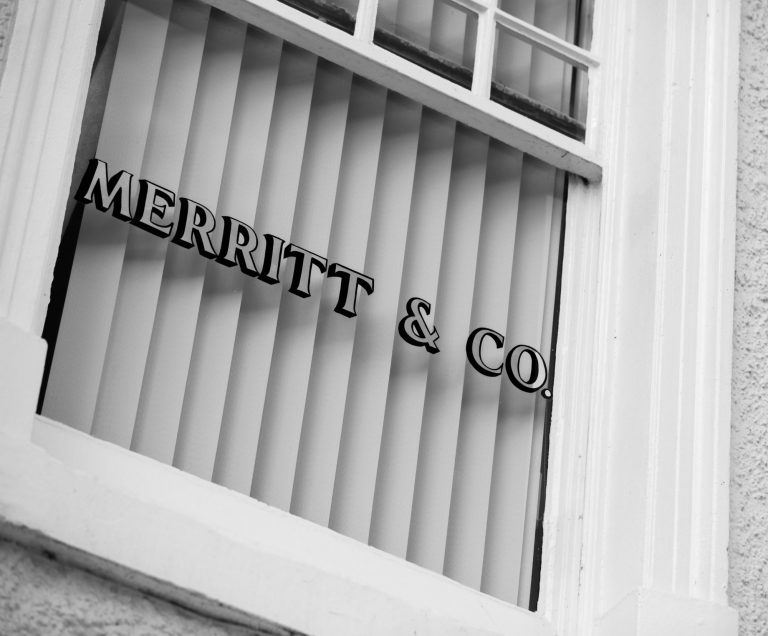 Merritt and Co logo window